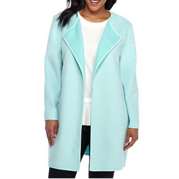 ✨HP✨ NWT The Limited Wool Blend Aruba Blue Coat - Picture 1 of 6
